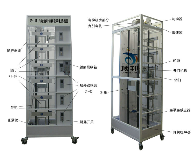 六层透明仿真教学电梯模型